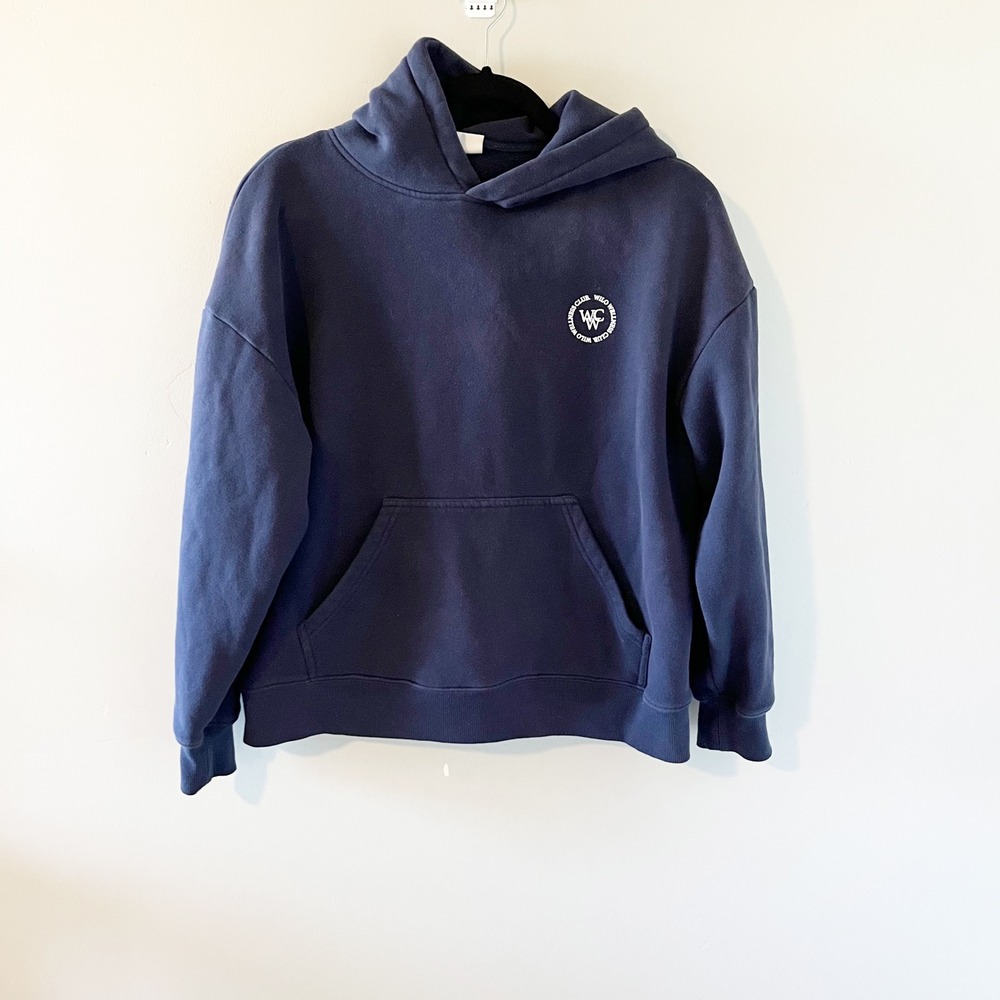 Wilo The Label Navy Blue Wild Wellness Club Graphic Hoodie XS